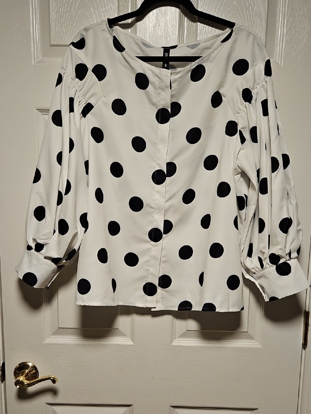 Stylewe Polka Dot Button-Front Blouse